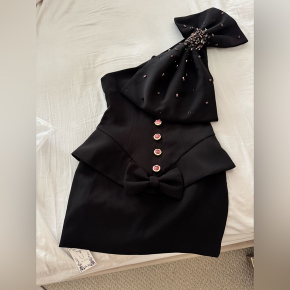 Miss Rosier Sandrine black mini dress - Picture 4 of 5